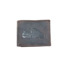 FLW Celá kožená peněženka Wild z pevné hovězí kůže s kamionem s ochranou dat (RFID)