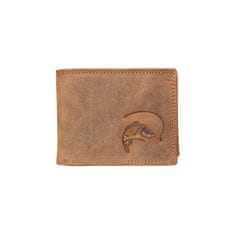 FLW Kožená peněženka Born to be wild z přírodní pevné kůže s kaprem (RFID)