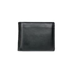 FLW Černá kožená peněženka HMT s ochranou dat (RFID) bez značek a nápisů