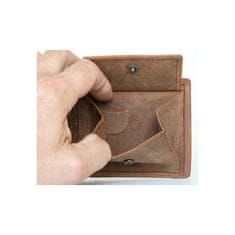 FLW Kožená peněženka z přírodní pevné kůže s kaprem