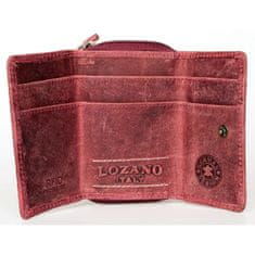 FLW Růžová kapesní maličká peněženka s růžemi s ochranou dat (RFID)