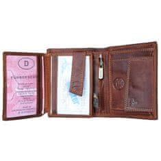 FLW Celá kožená peněženka Lozano z bytelné hlazené hovězí kůže s ochranou dat na kartách (RFID)