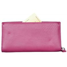 FLW Růžová kožená peněženka Kabana z měkké kůže