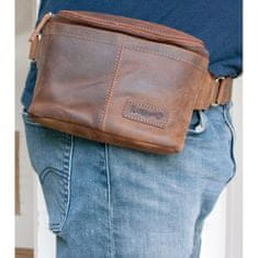 FLW Kožená malá taška Lozano přes rameno nebo na pásek z pevné kůže s látkovou podšívkou