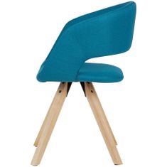 Bruxxi Jídelní židle Larisa, textil, modrá