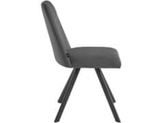 Danish Style Jídelní židle Belissimo (SADA 2 ks), samet, šedá
