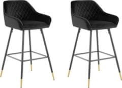 Danish Style Barová židle Bradley, samet, černá