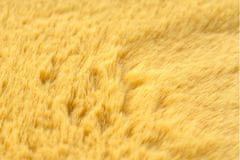 Dywany Lusczów Kulatý koberec BUNNY žlutý, velikost kruh 140