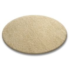 Dywany Lusczów Kulatý koberec SHAGGY Hiza 5cm česnekový, velikost kruh 100