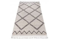 Dywany Lusczów Kusový shaggy koberec BERBER ASILA krémový, velikost 200x290