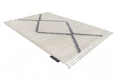 Dywany Lusczów Kusový shaggy koberec BERBER MEKNES krémový, velikost 160x220