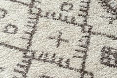 Dywany Lusczów Kusový shaggy koberec BERBER TANGER krémový, velikost 120x170