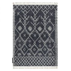 Dywany Lusczów Kusový shaggy koberec BERBER TANGER šedý, velikost 120x170