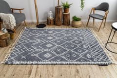 Dywany Lusczów Kusový shaggy koberec BERBER TANGER šedý, velikost 120x170