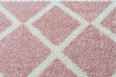 Dywany Lusczów Kusový shaggy koberec BERBER TROIK růžový, velikost 180x270