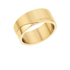 Calvin Klein Elegantní pozlacený prsten z oceli Minimal 35000199 (Obvod 54 mm)