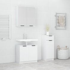 Greatstore 3dílná sada koupelnových skříněk bílá kompozitní dřevo