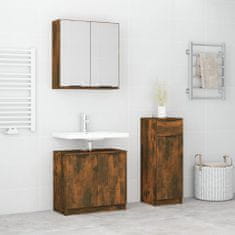 shumee 3dílná sada koupelnových skříněk kouřový dub kompozitní dřevo