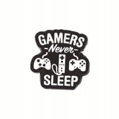 Pinets® Ozdobný špendlík herní Gamers Never Sleep
