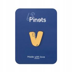 Pinets® Ozdobný špendlík Písmeno V Vytvořte si vlastní logo nápisy