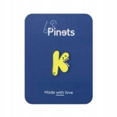 Pinets® Ozdobný špendlík písmeno K Vytvořte si vlastní logo nápisy