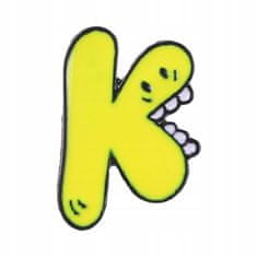 Pinets® Ozdobný špendlík písmeno K Vytvořte si vlastní logo nápisy