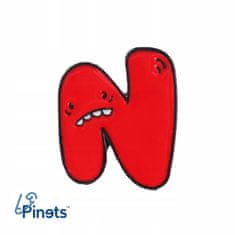 Pinets® Ozdobný špendlík písmeno N Vytvořte si vlastní logo nápisy