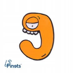 Pinets® Ozdobný špendlík písmeno J Vytvořte si vlastní logo nápisy