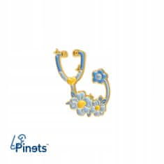 Pinets® Ozdobný špendlík stetoskop s květinami pro lékaře