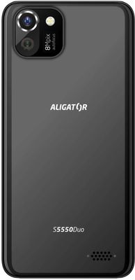 Aligator S5550 Duo, levný smartphone, dostupný, elegantní LTE připojení dostupný telefon moderní funkce Dual SIM Bluetooth 4G Wifi velký displej IPS displej odemykání pomocí obličeje Android 11 Go GPS Glonass