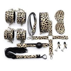 Inny BDSM - leopardí bondážní set 8 položek