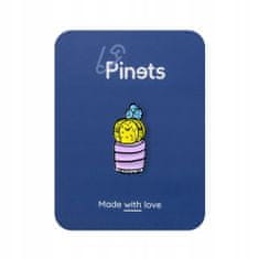 Pinets® Ozdobný špendlík žlutý kaktus v růžovém hrnci