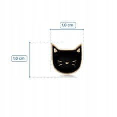 Pinets® Ozdobný špendlík černé kotě