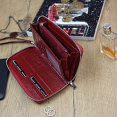 Gregorio Luxusní dámská kožená peněženka Gregorio berry, červená