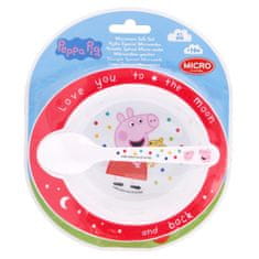 Stor Dětské plastové nádobí 2ks, PEPPA PIG Baby, miska, lžička, 13478