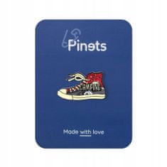 Pinets® Ozdobny špendlík šedo-červená tenisky boty