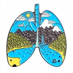 Pinets® Ozdobný špendlík plíce naplněné horskou krajinou