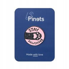 Pinets® Ozdobný špendlík otisk tlapky Stay Pawsitive
