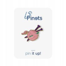 Pinets® Ozdobný špendlík růžová háčkovací příze