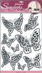 Anděl Přerov Samolepky na zeď motýli zrcadloví s černými glitry, 41x29cm