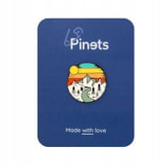 Pinets® Ozdobný špendlík výhled na hory v záři zapadajícího slunce