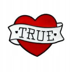 Pinets® Ozdobný dvojnásobek špendlík dvě srdce s nápisem True Love