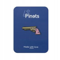 Pinets® Ozdobný špendlík růžová zbraň Girl Power