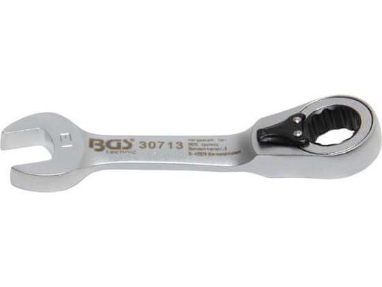 BGS technic BGS 1030713 Očkoplochý klíč 13 mm s ráčnou, extra krátký