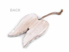 Kraftika 1ks éžovobílá dekorace dřevěná andělská křídla, dřevěné