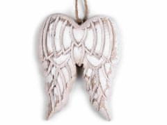 Kraftika 1ks éžovobílá dekorace dřevěná andělská křídla, dřevěné