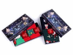 Kraftika 2pár (vel. 43-47) mix náhodný vánoční ponožky v dárkovém