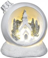 MAGIC HOME Vánoční koule, LED teplá bílá, polyresin, 2xAAA