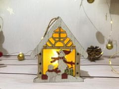 MAGIC HOME Sněhulák v domečku, LED, závěsná