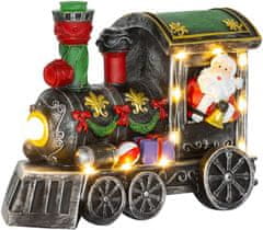 MAGIC HOME Vánoční lokomotiva se santem, LED, 3xAA, interiér